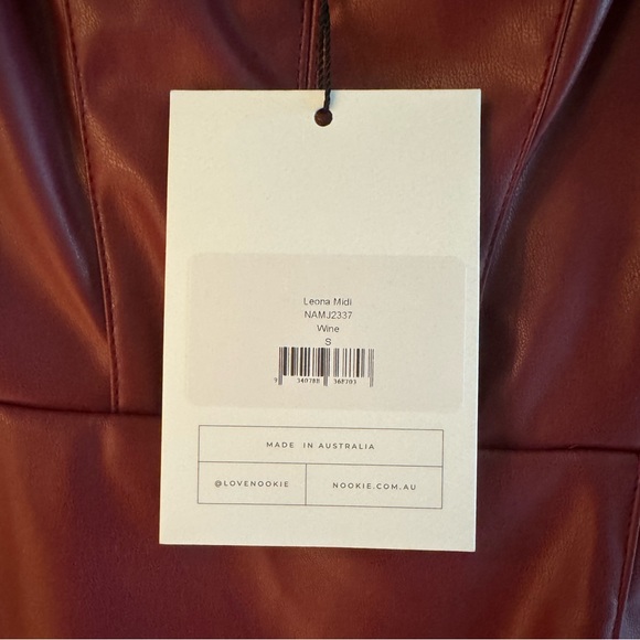 NWT NOOKIE Leona Midi Dress in Wine size Small - Picture 6 of 7